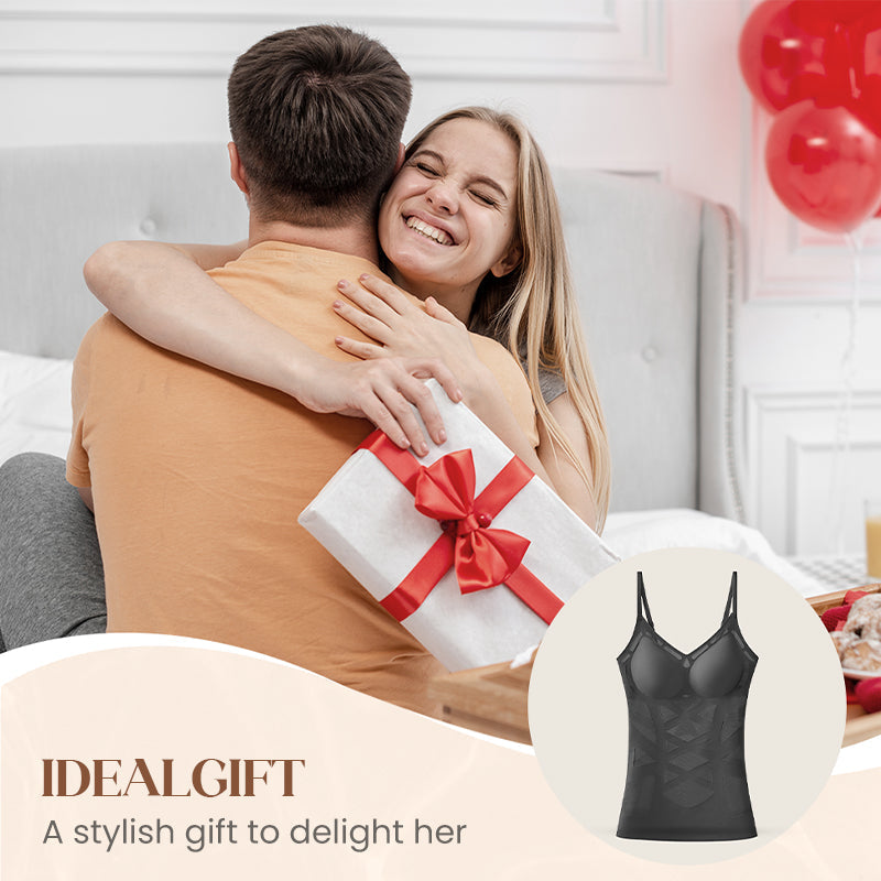 Women's Seamless Shaping Camisole with Built-in Bra