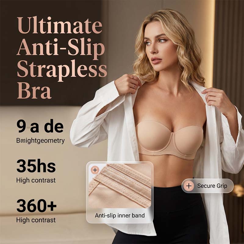 Secure Strapless Underwire Bra