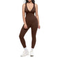🩷High-Stretch V-Neck Jumpsuit